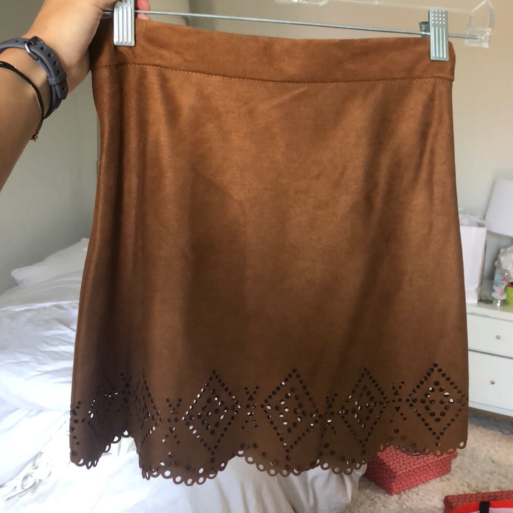 Suede Brown Skirt